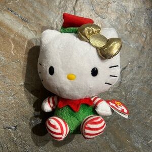 Sanrio Hello Kitty Christmas Plush - White, Red, Green, Gold